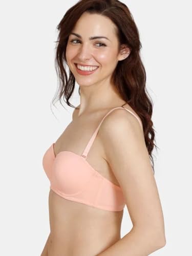 Image of BEWILD Women Balconette Bra | Lightly Padded Comfort | Soft Breathable Cotton Fabric | Seamless Design | Wirefree Comfort | Supportive Fit | Stylish Underwear