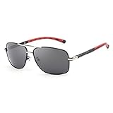 HDCRAFTER Polarized Sunglasses for Men UV400 Protection Lenses Metal Frame