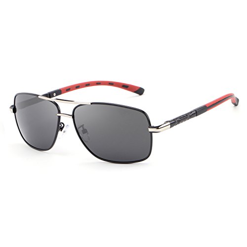 HDCRAFTER Polarized Sunglasses for Men UV400 Protection Lenses Metal Frame