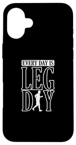 Everyday is Leg Day �W���M���O �����j���O �t�B�b�g�l�X �X�}�z�P�[�X iPhone 16 Plus �p