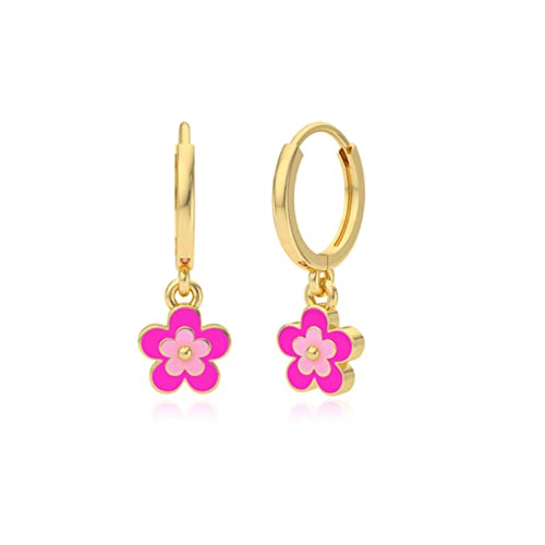 Boucles d'oreilles fleurs émail argent 925 pour illuminer vos tenues d'été et vos sorties