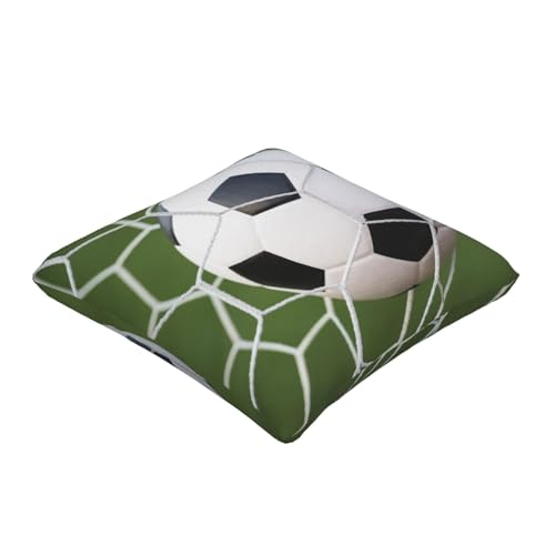 Housse de coussin de football texture lin resistant avec fermeture eclair invisible - 3