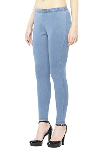 Image of Frenchtrendz Women's Slim Fit Mid Rise Stretchable Cotton Modal Spandex Jegging Pull On
