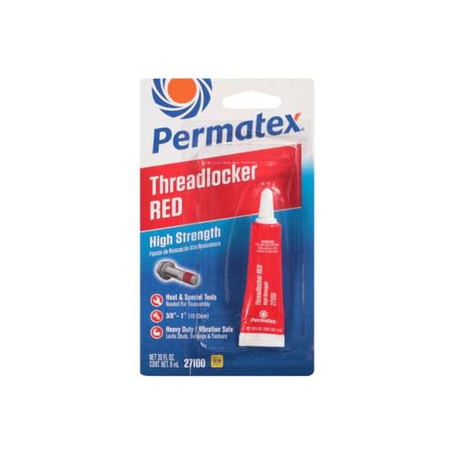 Image of Permatex 27100 .20 Oz Red High Strength Threadlocker
