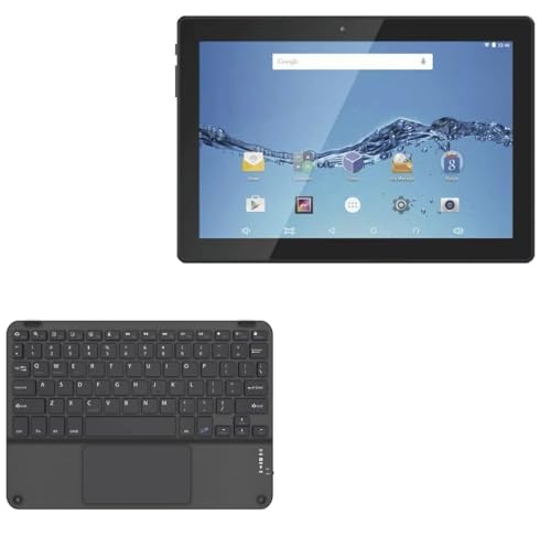 BoxWave Keyboard Compatible with Digiland DL1018A Tablet (10.1 in) - SlimKeys Bluetooth Keyboard with Trackpad, Portable Slim TouchPad - Jet Black