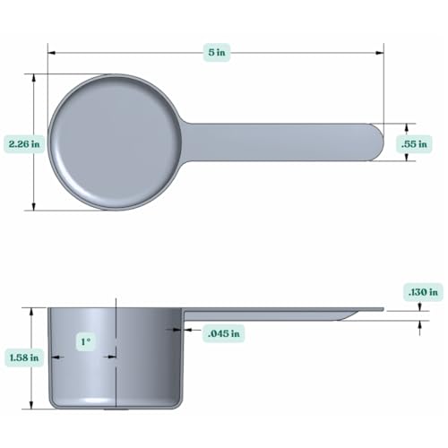 Image of 3 /8 Cup (3 Oz. | 6 Tablespoon | 90 mL) Long Handle Plastic Measuring Scoop for Coffee, Protein Powder, Pet Food, Spices, Grains, Dry Goods - Food-Grade BPA-Free (Pack of 10)