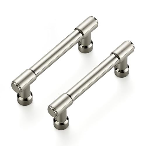 Image of Ravinte 20 Pack 3 Inch Hole Center Solid Kitchen Cabinet Handles Brushed Nickel Dresser Pulls Cabinet Drawer Pulls for Kitchen Cupboard Hardware