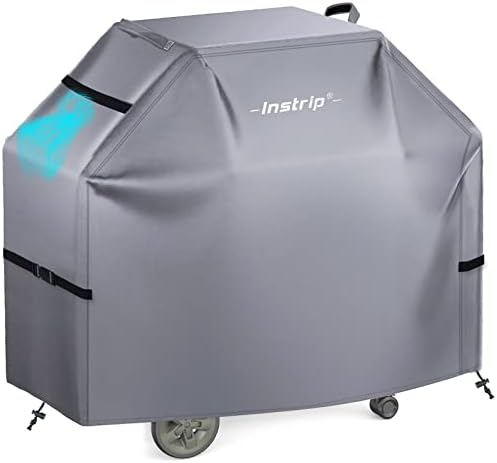 Weber Grill Cover - Heavy Duty 600D Polyester Oxford 58" L x 24" W x 44" H Grill Cover Waterproof Outdoor Windproof Buckle with Handles Drawstring 7130 Spirit 200 300 Series Genesis ii Grill Cover