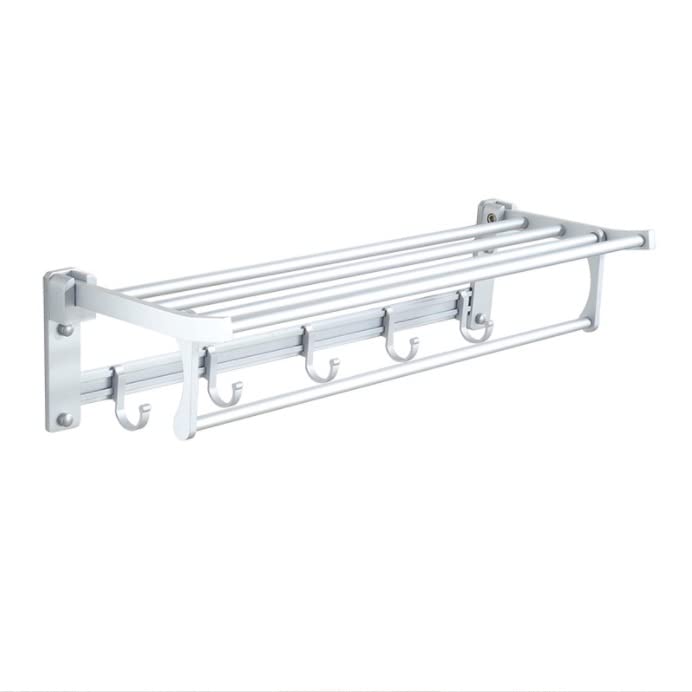Porte-serviettes mural en aluminium de qualité supérieure argent