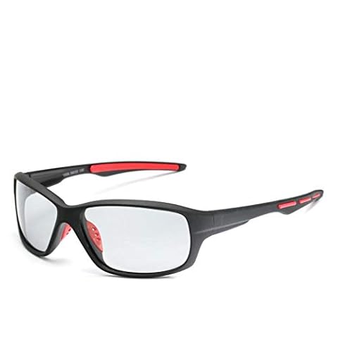 NIUASH Polarized Sunglasses Sport Color-changing Lenses Photochromic Polarized Glasses Riding Fishing Cycling Sunglasses Driver Goggles-A Cover
