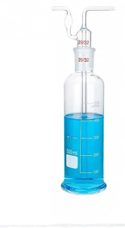 Laborflasche, Glas-Gasflasche mit geradem Rohr und Stopfen, 10–1000 ml, Laborexperimente(10ml (24))