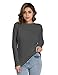 HOPLYNN 5 Pack Womens Long Sleeve Thermal Shirts Crew Neck Double Sided Fleece Lined Baselayer Tops for Cold Weather 2 Black 2 White 1 Heather Grey XX-Large