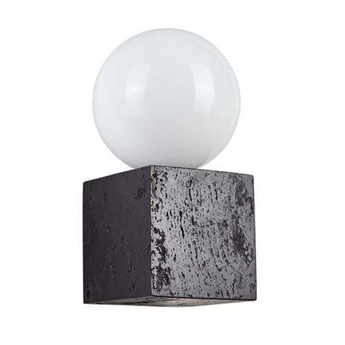 Aplique de pared G9 de travertino negro industrial para salón