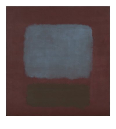 Peinture à l'huile Rothko 1958 reproduction toile moderne 12x16 pouces Slate Blue