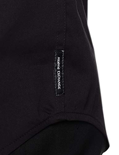 ARMANI EXCHANGE Stretch Satin Slim Camicia Uomo