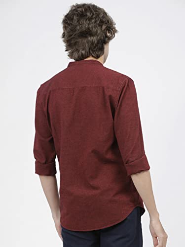 Image of KETCH Men Cotton Slim Fit Solid Full Sleeve Shirt