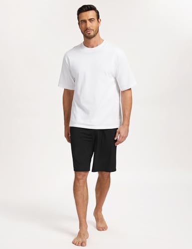 GYS Mens Sleep Shorts Bamboo Viscose Soft Comfy Pajama Bottoms with Drawstring and Pockets3