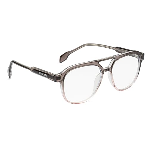 Image of ROYAL SON Blue Cut Computer Glasses | Anti Glare & Blocks Harmful Rays | UV Protected | Full Rim | Square | Men & Women | Small | SF-RS9090