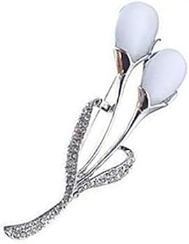 Strass bloemenbroche pin tulp bloemenboeket broche elegante bloem