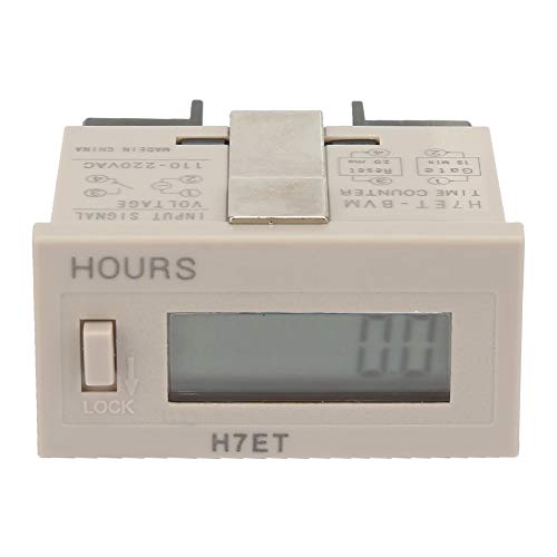 Digital Electrical Counter Totalizer, LCD Display 6 Digits Digital Counter, Digital Traffic Counter for Replacement (0.0 Hours)