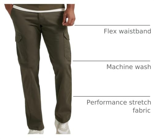 Lee Men's Big & Tall Extreme Motion Twill Cargo Pant Frontier Olive 48W x 30L Big - image 4