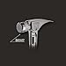 Stiletto TIB15MC 15 oz. Titanium TiBone Hammer Milled Face with Curved Handle