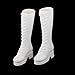 Stylish High-Heeled Boots for 1/6 Scale Female Action Figures, White