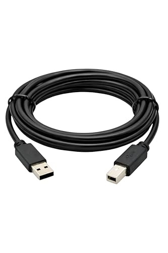 Image of Upix Premium USB A Male to USB B Male Printer Cable 1.3 Meters (4.3 Feet) - Black