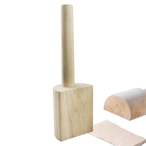 Pottery Mallet - Herramienta De Arcilla Hecha A Mano, Cómoda Paleta De Agarre | Beater De Arte Para Proyectos De Cerámica, Bate De Formación De Cerámica, Sche Vorsichtig Wa De Mierda, A