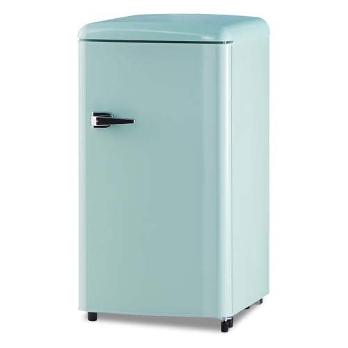 アイリスプラザ レトロ冷蔵庫 ライトグリーン PRR-081D-LG