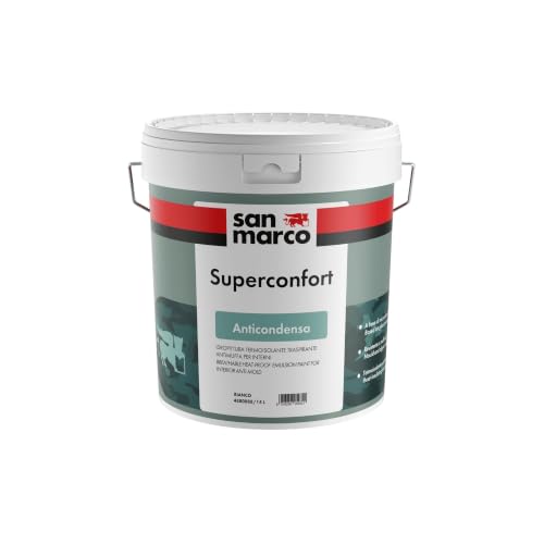 San Marco SUPERCONFORT Pittura per interni anticondensa termoisolante traspirante antimuffa, colore: Bianco, size: 4 lt