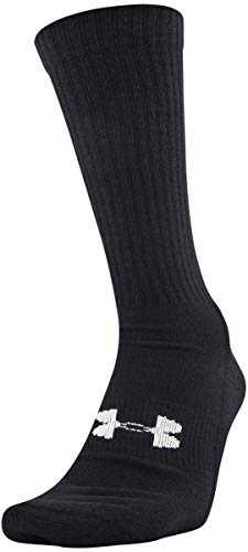 Under Armour Adult Tactical HeatGear Boot Socks, 1-Pair , Black/White 1 , Medium