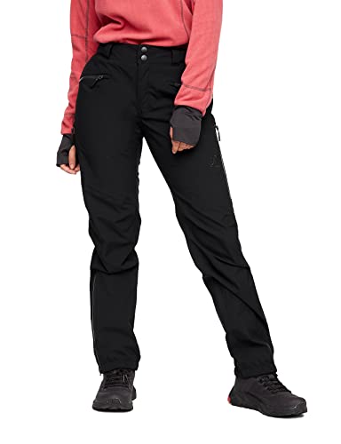RevolutionRace Wasserdicht Silence Proshell Pants für Damen, Outdoor-Shellhose mit optimaler Bewegungsfreiheit, Black/Anthracite, 34 Cover