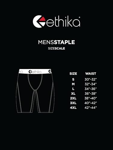 Ethika Men’s Boxer Brief, Knee Length, 4-Way Stretch Performance Underwear with Graphic Prints – Python Embossed (3 colors)4