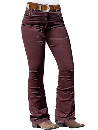 Best Jeans to Wear with Red Wing Boots: Top Picks & Styles 15 Flamingals Low Rise Boot Cut Jeans for Women Butt Lifting Western Pants with Pockets Flare Jeans Women Burgundy XL