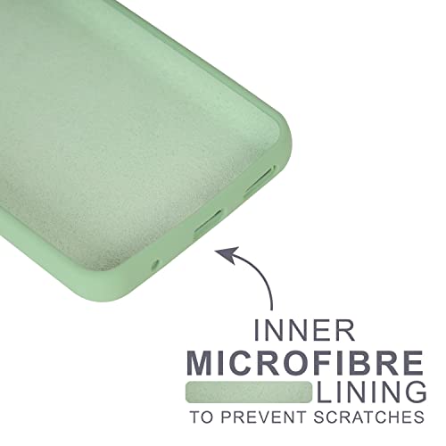 Image of SPRIG Compatible with Motorola G60 Liquid Silicone Premium Back Cover Drop Tested Shock Proof Mobile Case for Men, Women, Boys and Girls with Camera Protection (Mint Green)