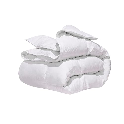 NORDIC SCHILLER 140 x 200 Daunendecke, Ganzjahresdecke, Atmungsaktiv, Feuchtigkeitsregulierend, Nachhaltige Daunenfüllung, Maschinenwaschbar, Inklusive Aufbewahrungstasche