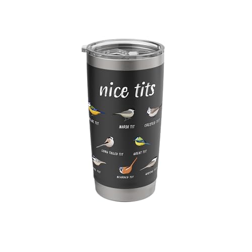 Nice-tits funny bird watching gift Birder Men Dad Stainless Steel