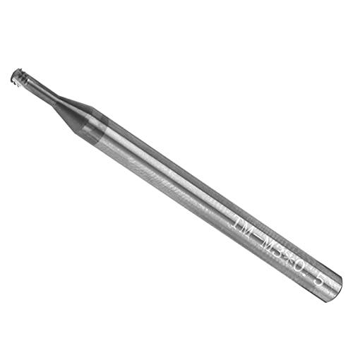 Image of 3 Flute Thread Milling Cutter, Tungsten Steel CNC End Mill for Aluminum Stainless Steel 4mm Shank M3x0.5 D4x50 50mm Length 1 Piece