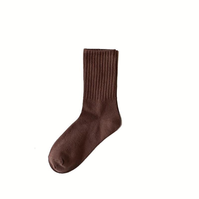 Long Socks for Men and Women, Simple Solid Color, Suitable for Casual Sports (6 Pairs)3