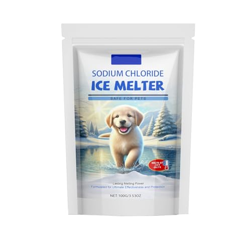 Derretidor de hielo para mascotas para hormigón, apto para mascotas, largo período de validez para derretir nieve GkN836 (plata, 20 x 12 cm)