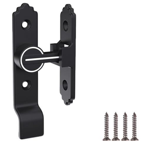 90 Degree Luminously Sliding Door Lock Sliding Barn Door Lock Privacy Door Bolts Lock for Screen Cabinet Bathrooms