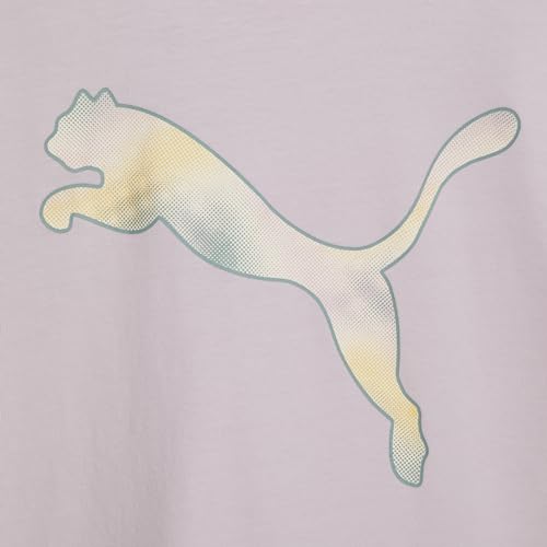 Image of Puma Girls Core Logo Short Sleeve T-Shirt, Crewneck, Soft and Lightweight