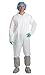 Medline NONCV920XL Static-Dissipative Microporous Breathable Coveralls, X-Large, White (Case of 25)