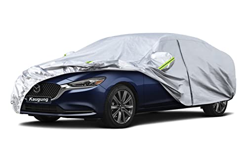 Image of Kaugung 6 Layers Car Cover Custom Fit Mazda 6 from 2002 to 2025, Waterproof All Weather Resistant Outdoor Indoor Sun Rain Dust Snow Protection.(USA Warehouse,Within 3-7 Days)