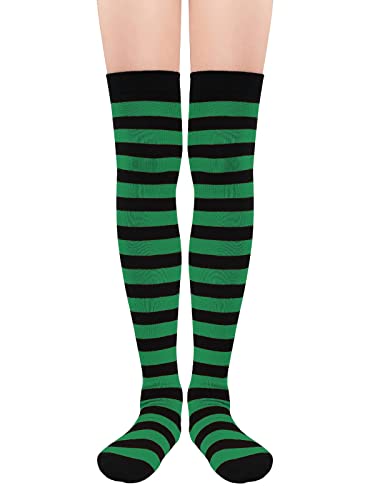 Image of Century Star Thigh High Socks Striped Extra Long Tube for Women Over the Knee Athletic Sports Socks Plus Size Stockings