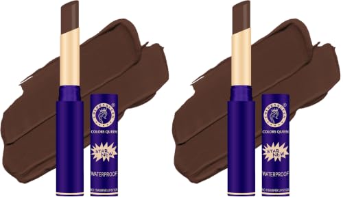 Image of Colors Queen Queen Lips Matte Lipstick | Long Lasting Lipstick Waterproof Highly Pigmented with Smooth Application | Smudge Proof Lipstick for Women (45 - Coffee) (Pack of 2)