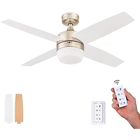 Prominence Home 51470-01 Atlas Ceiling Fan, 44, Champagne Cover