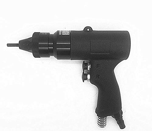 RZX Pneumatic Rivet Tool Pneumatic Rivet Nut Setting Gun with Quick-Change M3 M4 M5 6-32 10-24 3/16 6pcs Mandrels (BT601)