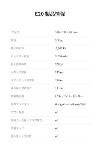 Mova E20 Plus ロボット掃除機 の商品画像 8